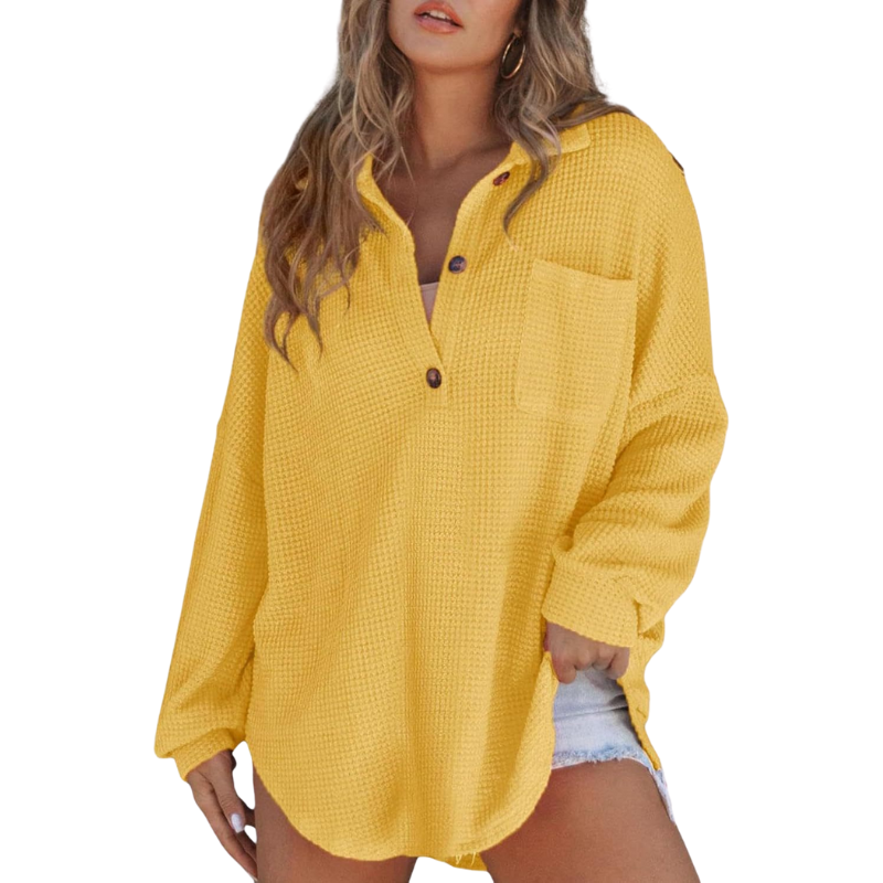 Slim Lightweight V-neck tunic blouse for women | Kathryn
