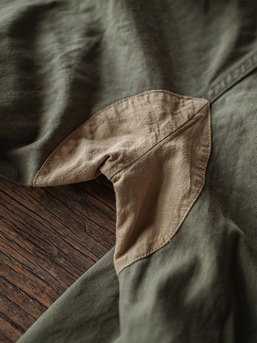 Glittering Heritage Utility Trousers with Reinforced Details for Men | Owen