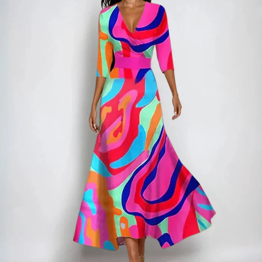 Trusted Floral dress with flowing silhouette for women | Emily