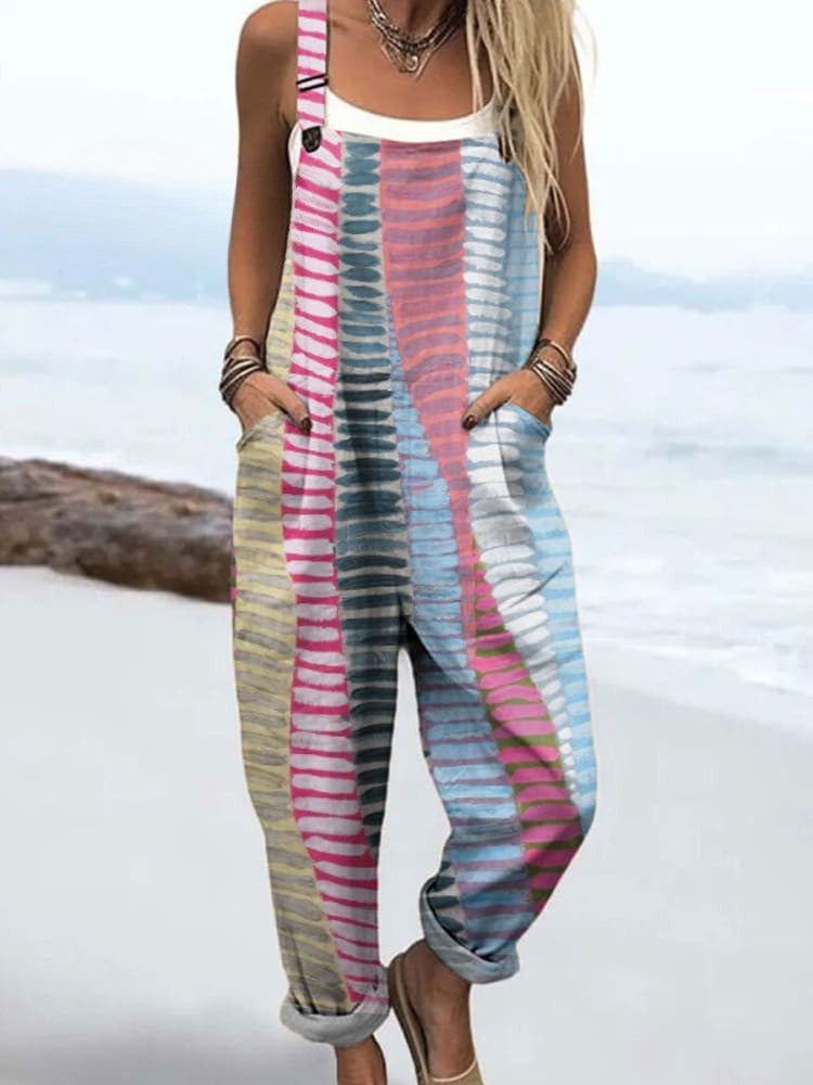 Sharp Casual striped jumpsuit for women | Coastal Rhythm