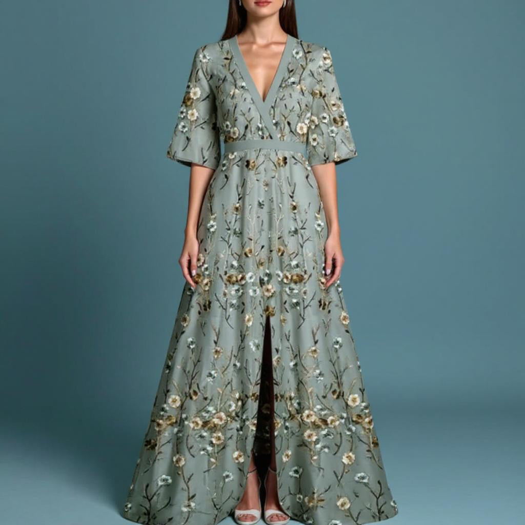 Smooth Floral V Neck Maxi Dress for Women | Seraphine