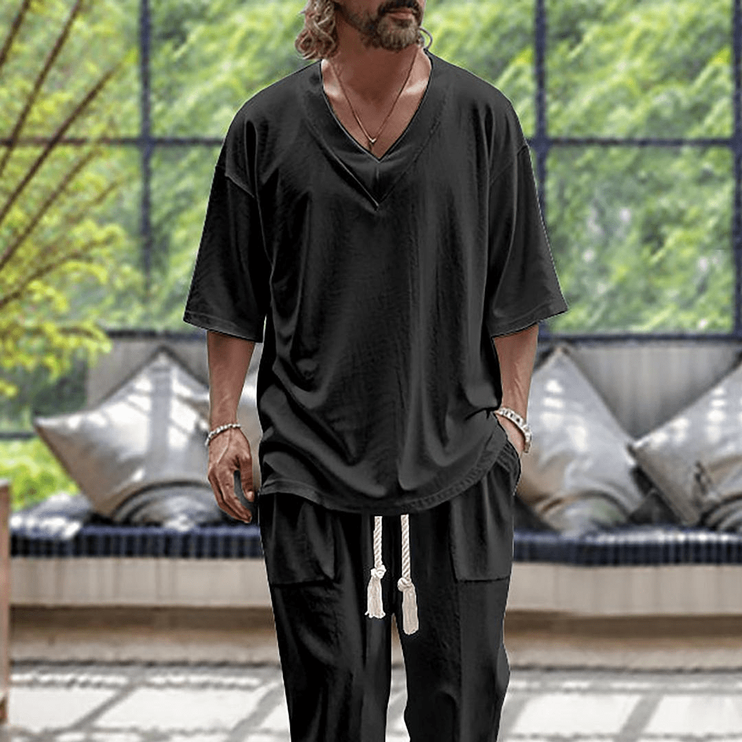 Dreamy Relaxed Fit Two Piece Set For Men | Kaelen