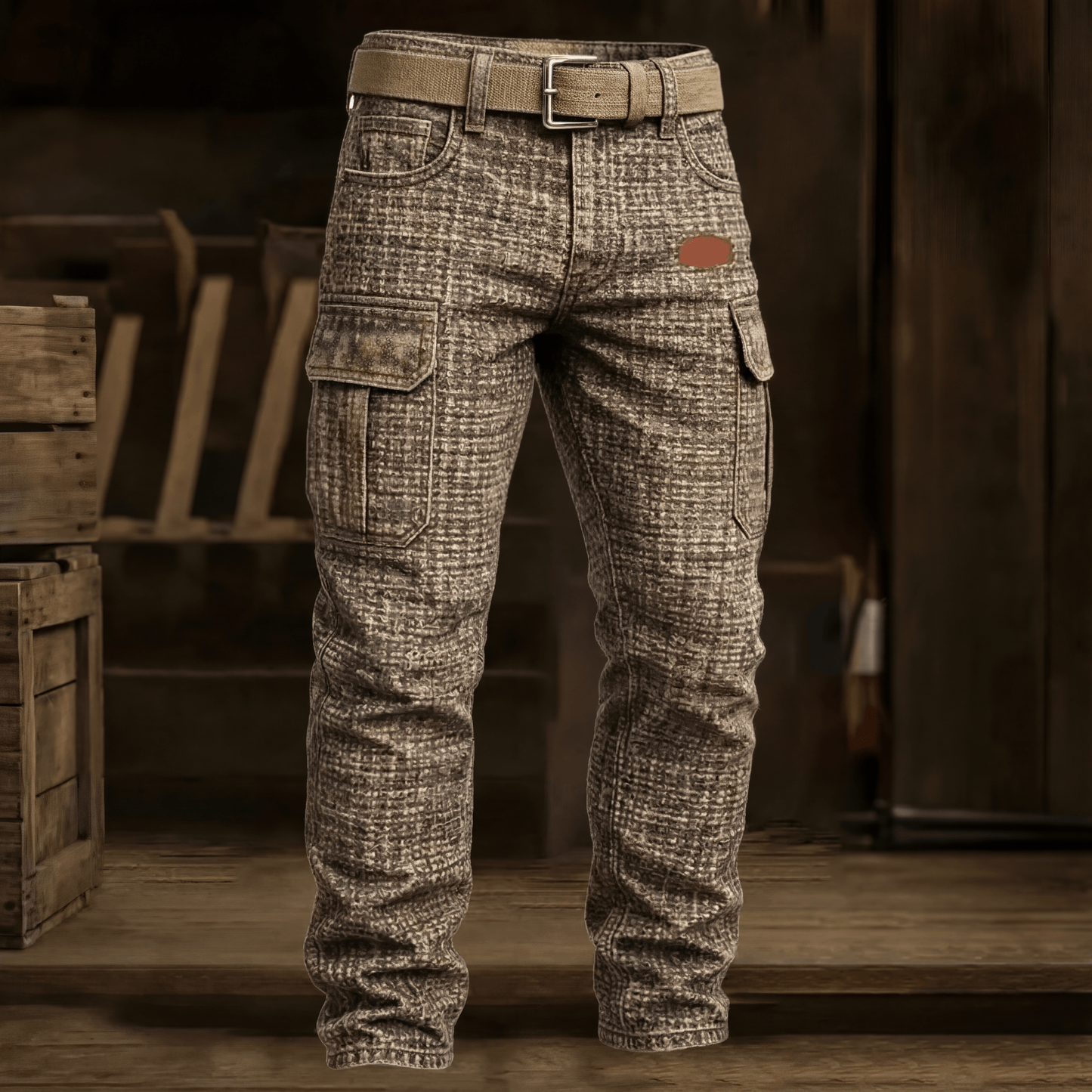 Plaid Checked Slim Fit Trousers for Men | Alistair
