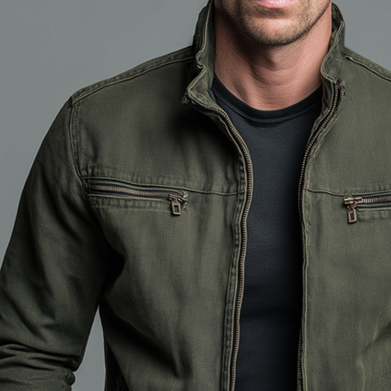 Buttery Vintage Style Zip Jacket For Men | William