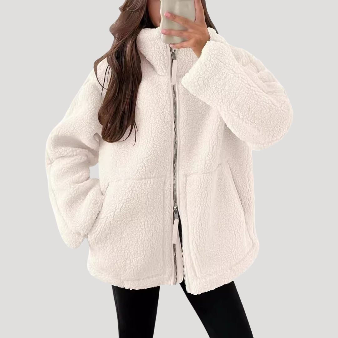 Lakeside Teddy fleece zip-up jacket for women | Noelle