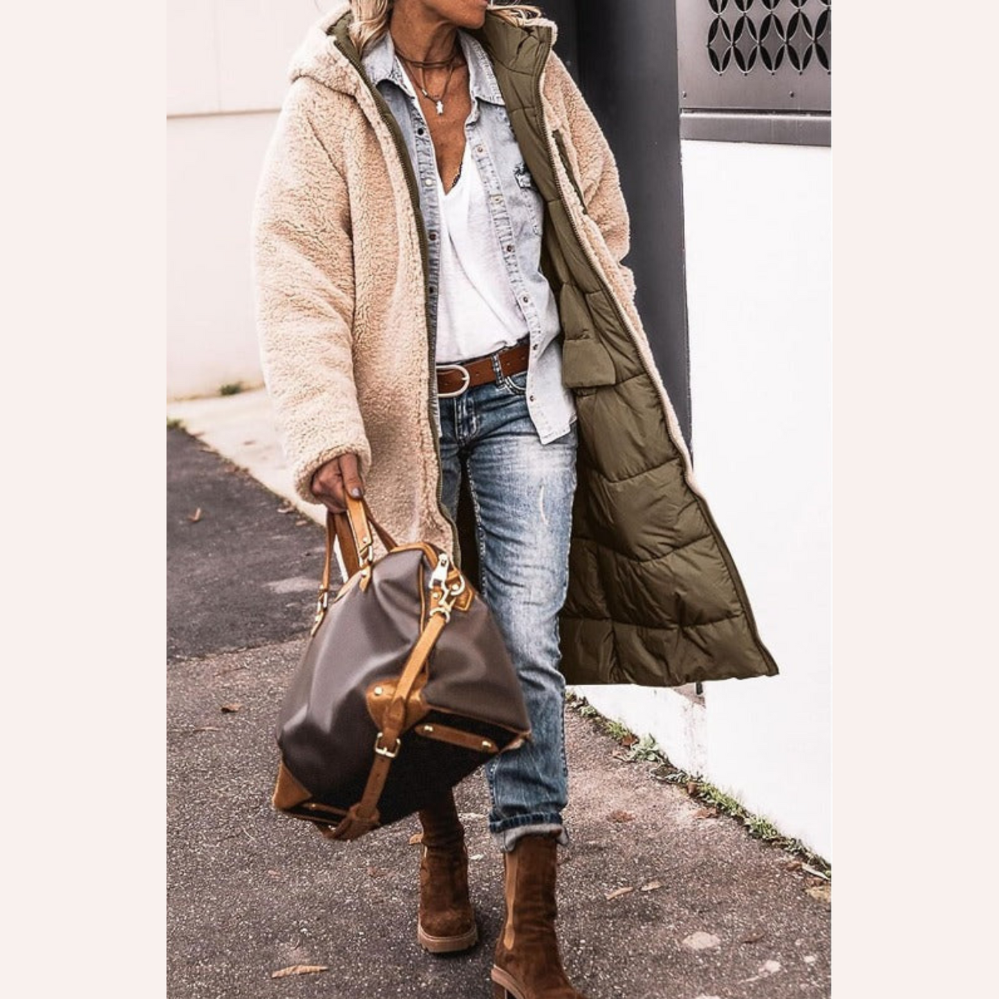 Editorial Long Reversible Coat For Women | Dona