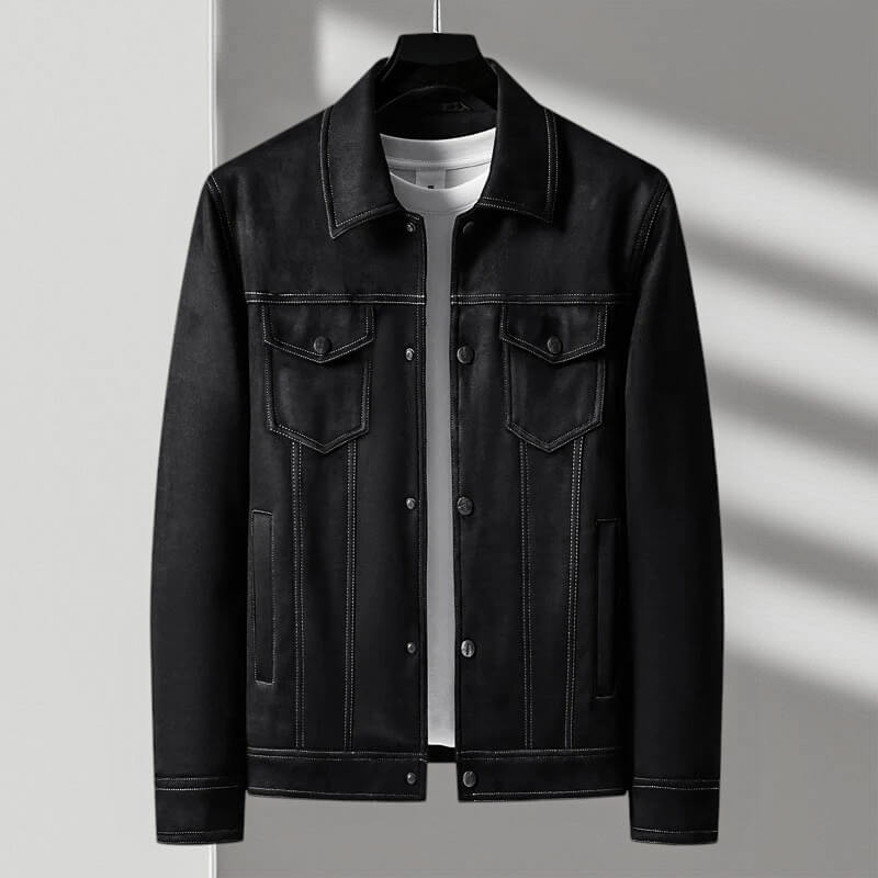 Wool Retro Button Front Jacket For Men | Hudson
