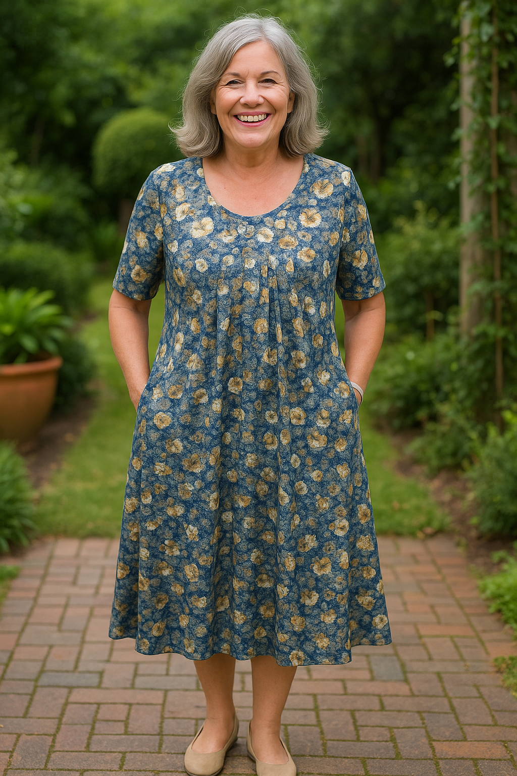 Tonal Elegant flow dress for women | Ivryrose