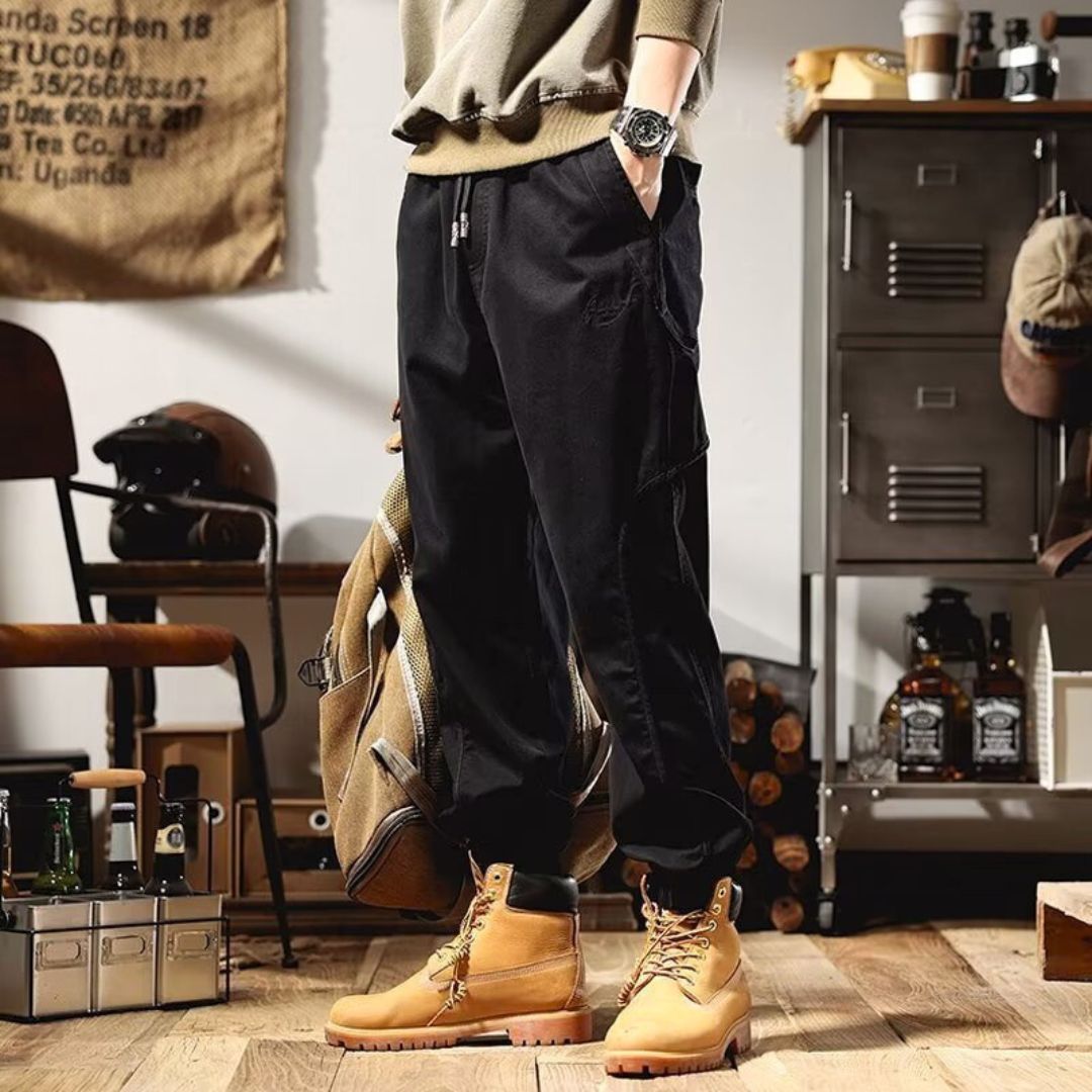 Painted Tapered Utility Cargo Trousers for Men | Railey
