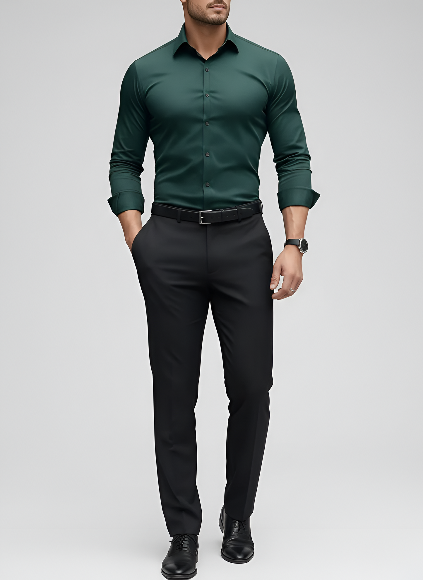 Marble Wrinkle-free slim-fit button-up shirt for men | Adrian