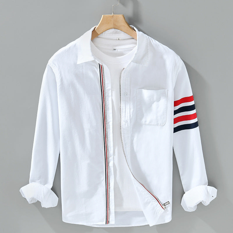 Midnight Stripe Detail Button Shirt For Men | Harris