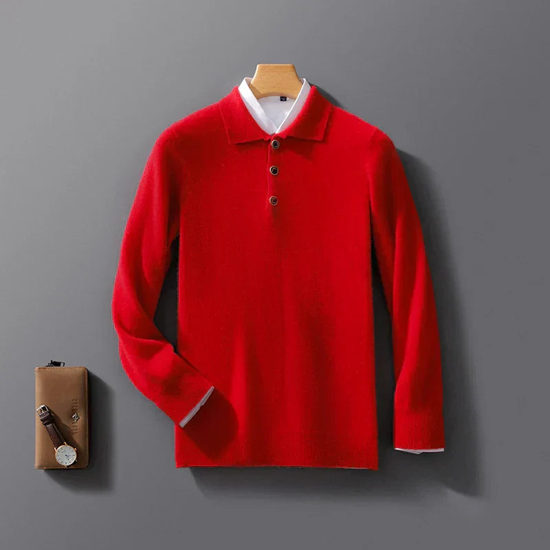 Invigorating Collared Knit Polo Sweater For Men | Bellamy