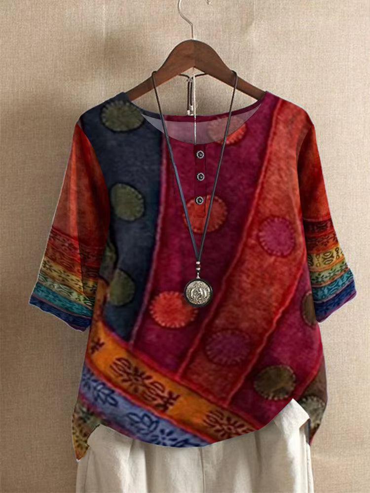 Antique Artistic relaxed top for women | Ysolde