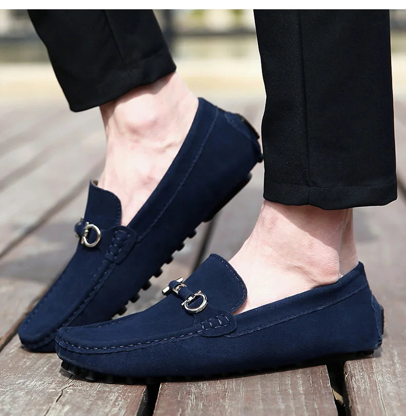 Checked Classic Slip On Loafers for Men | Laurent