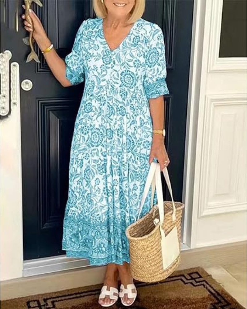 Vivid Bohemian maxi dress for women | Radiance