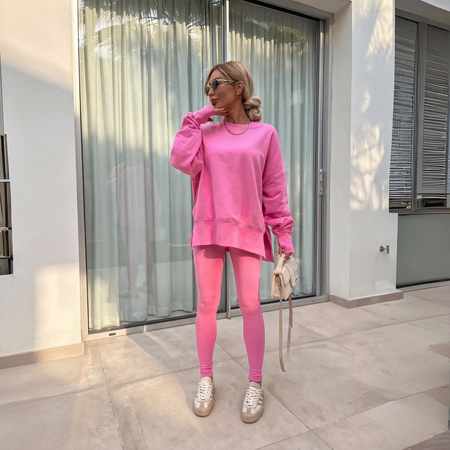 Highland Long Sleeve Sweatshirt And Trousers Set For Women | Naomi