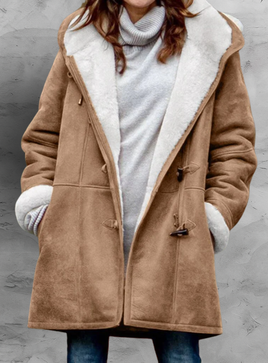 Parisian Hooded Toggle Long Coat For Women | Amanda