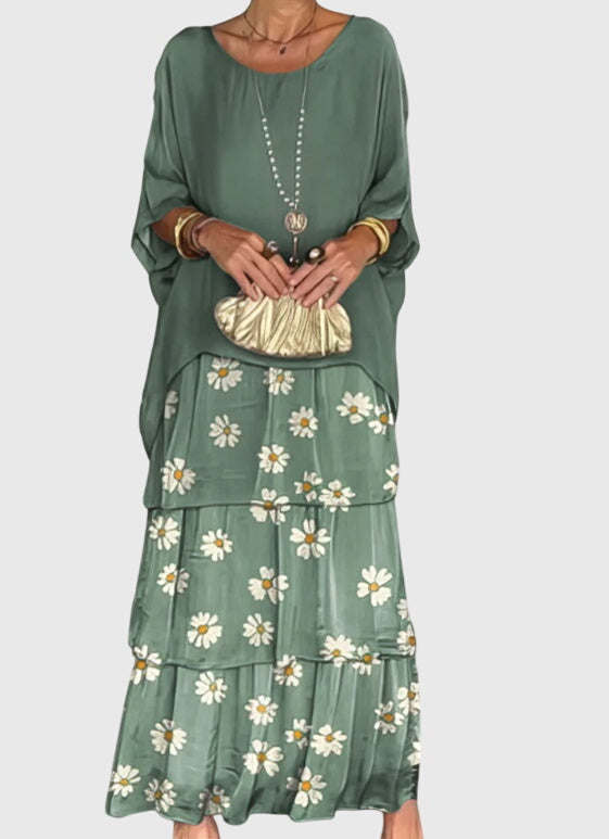 Happy Long flowing elegant dress for women | Clara