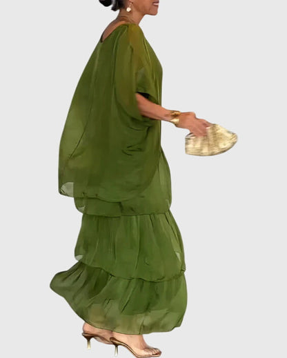 Happy Long flowing elegant dress for women | Clara