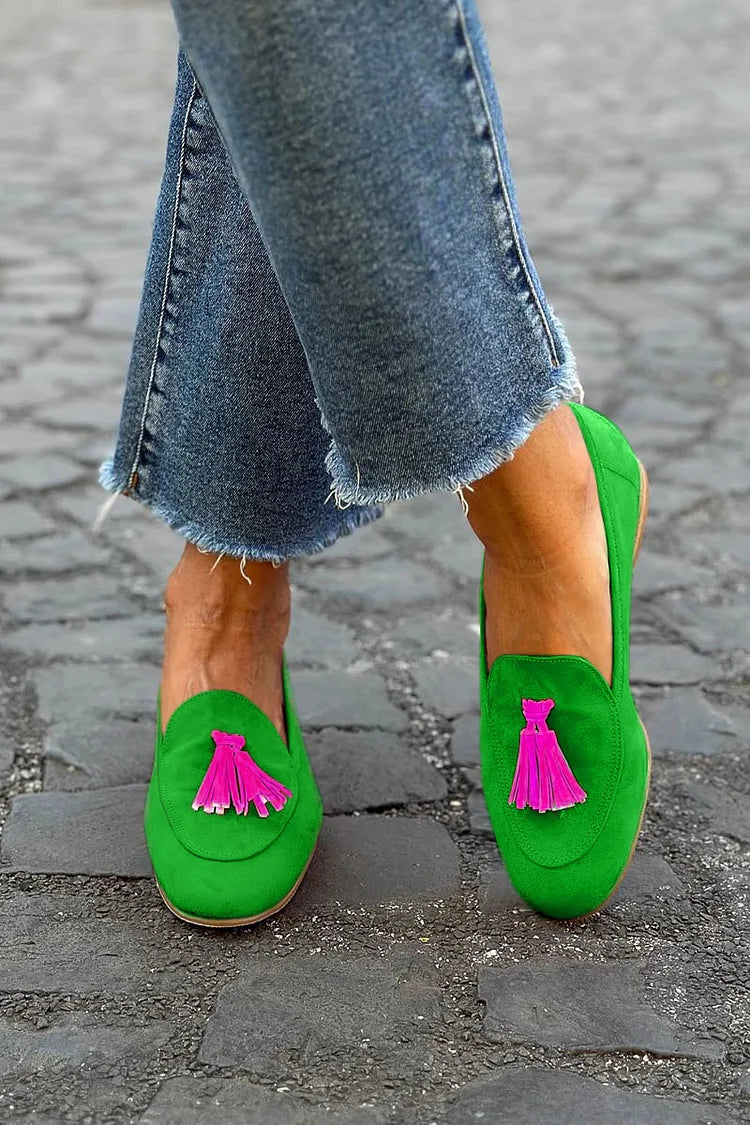 Affectionate Tassel-embellished loafers with playful detailing for women | Mandy