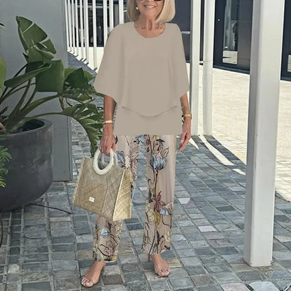 Roman Printed Two Piece Co Ord Set For Women | Isadora