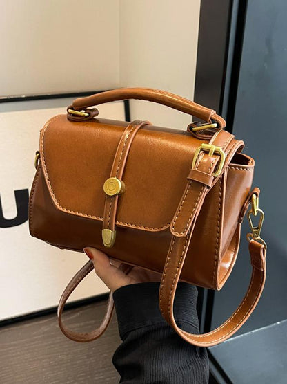 Memorable Trendy Contrast Stitching Small Square Shoulder Bag For Women | Liorenna