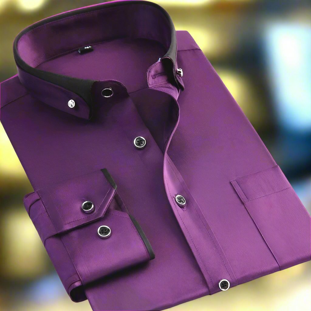 Contemporary Contrast Collar Button Shirt For Men | Jim