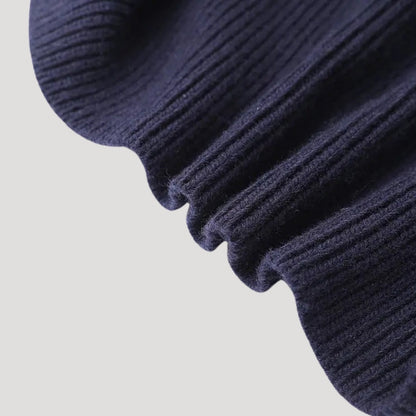 Hillside Knit cardigan with contrast trim for women | Selene
