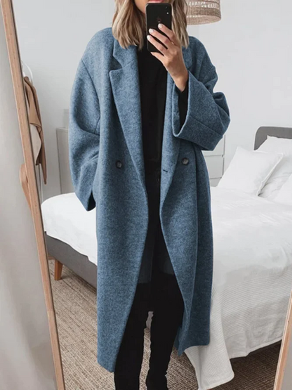 Evening Classic Long Overcoat For Women | Eleanor