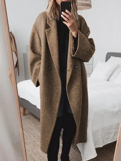 Evening Classic Long Overcoat For Women | Eleanor