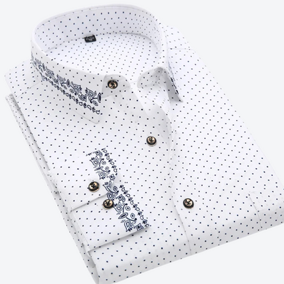 Ethereal Nautical Print Long Sleeve Shirt For Men | Marcellin