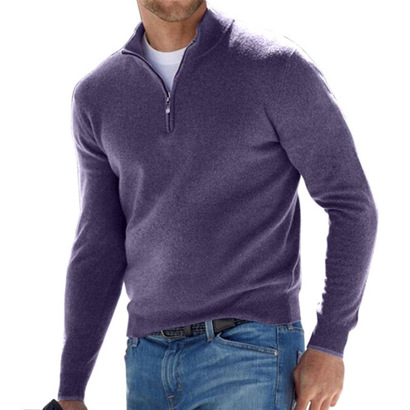 Spring Half Zip Casual Sweater For Men | Martin