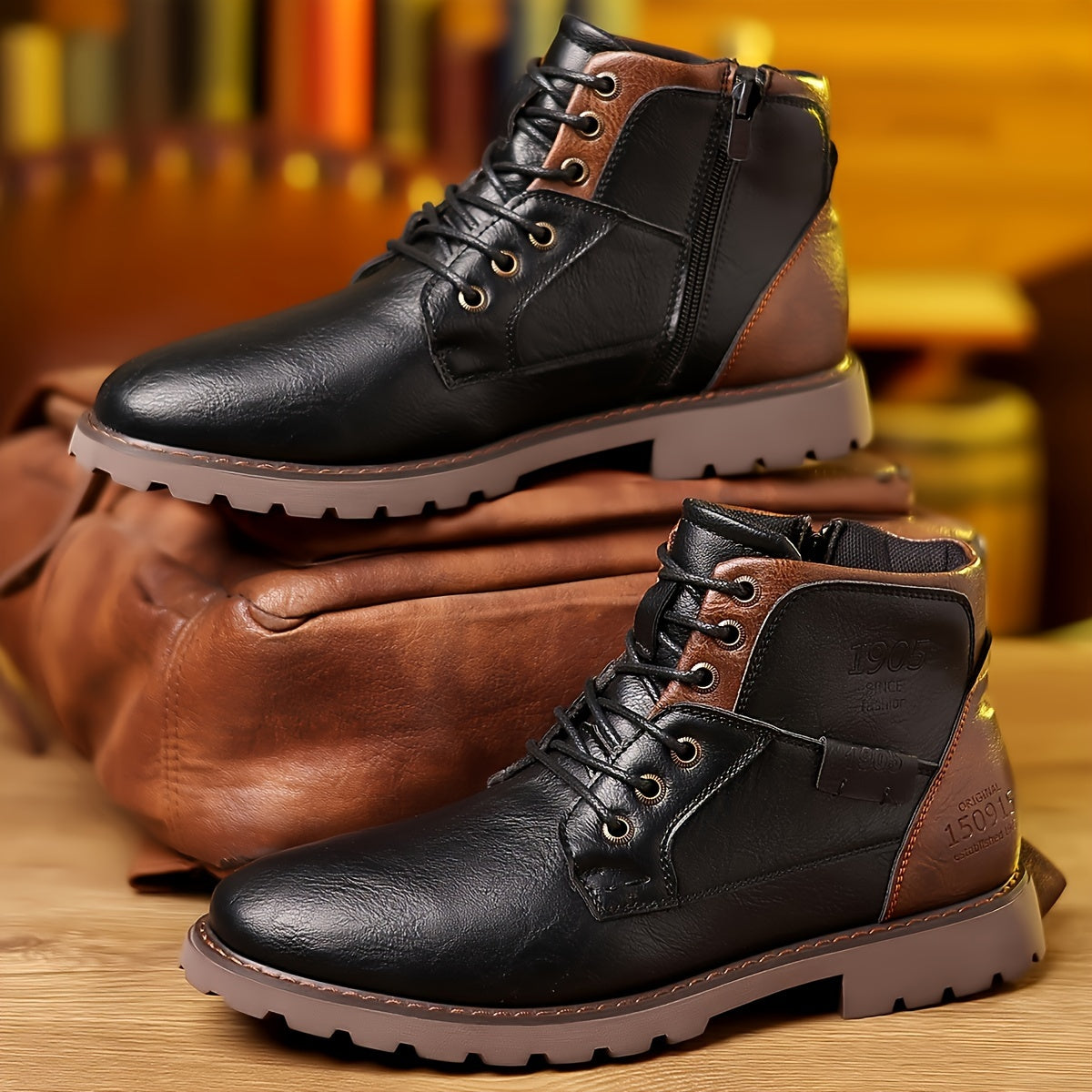 Welcoming Vintage lace-up boots with timeless silhouette for men | Daniel