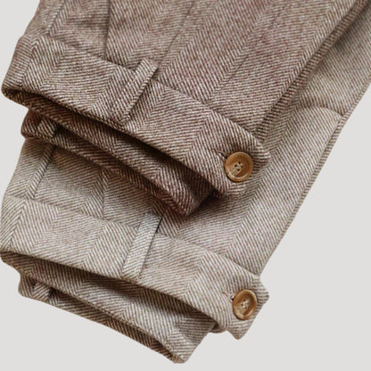 Harbour Heritage herringbone tailored trousers for men | Alden
