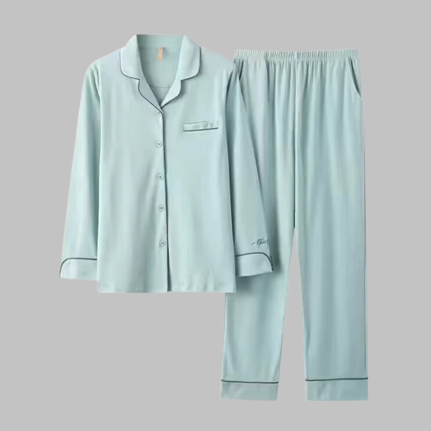 Layered Cozy Long Sleeve Top And Trousers Lounge Set For Women | Serelune