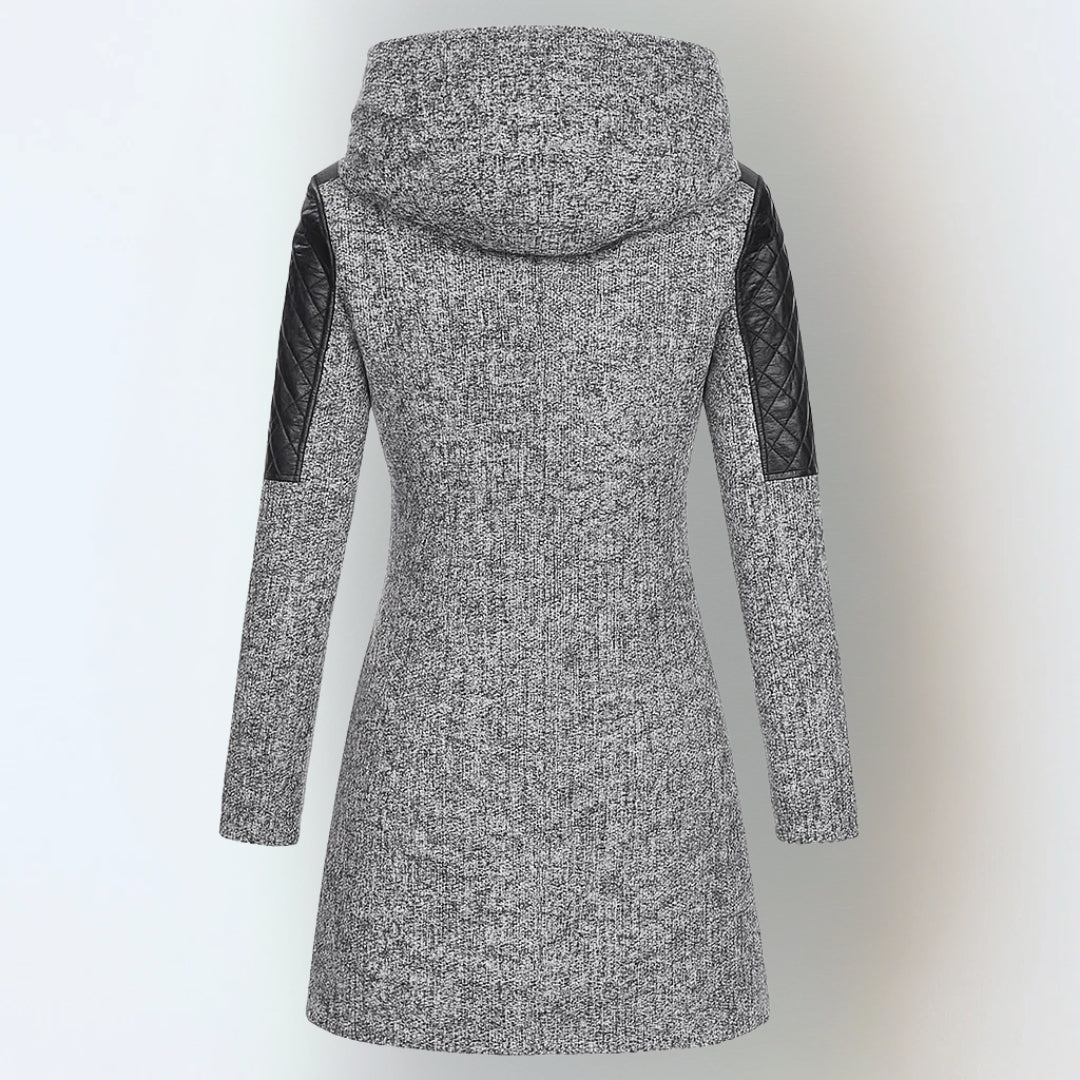 Smart Long Hooded Zip Jacket For Women | Maristella