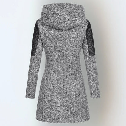 Smart Long Hooded Zip Jacket For Women | Maristella