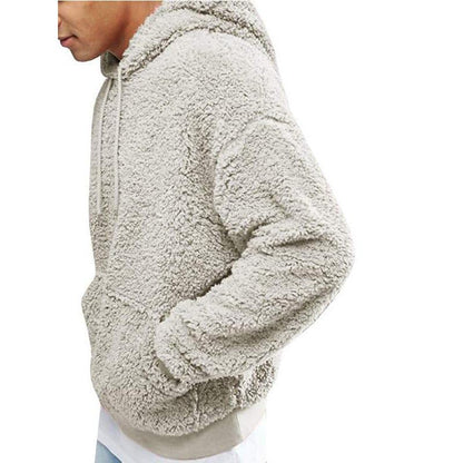 Quick Fluffy teddy hoodie with hood for men | Arvid