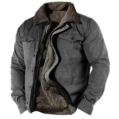 Linen Warm sherpa-lined jacket for men | Logan