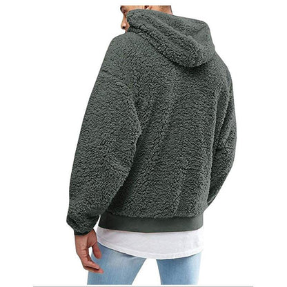 Quick Fluffy teddy hoodie with hood for men | Arvid