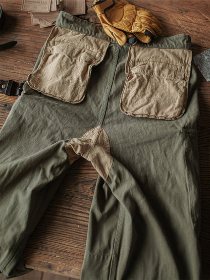 Glittering Heritage Utility Trousers with Reinforced Details for Men | Owen