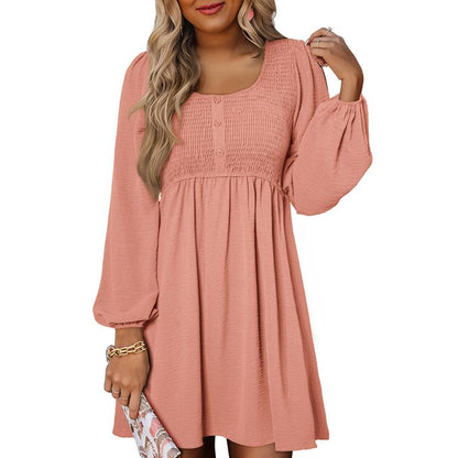 Boutique Casual Smocked Empire Waist A Line Dress For Women | Clarimelle