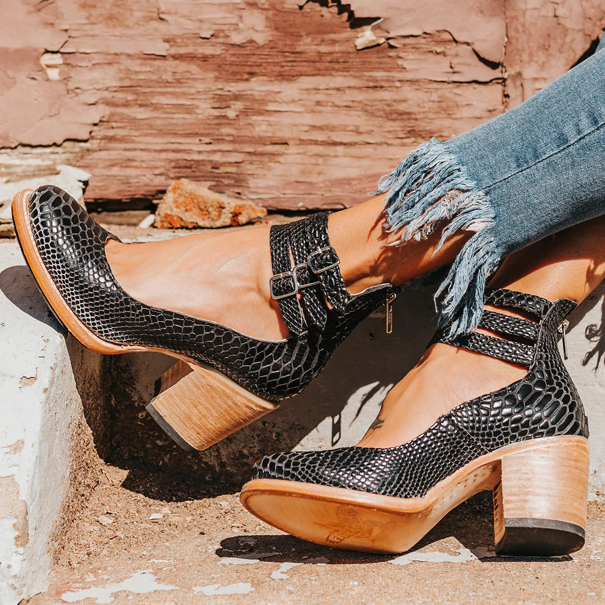 Premier Vintage ankle strap sandal heels for women | Verona