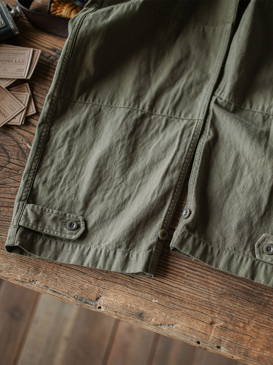 Glittering Heritage Utility Trousers with Reinforced Details for Men | Owen