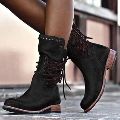 Charming Classic Lace Up Ankle Boots For Women | Brielle