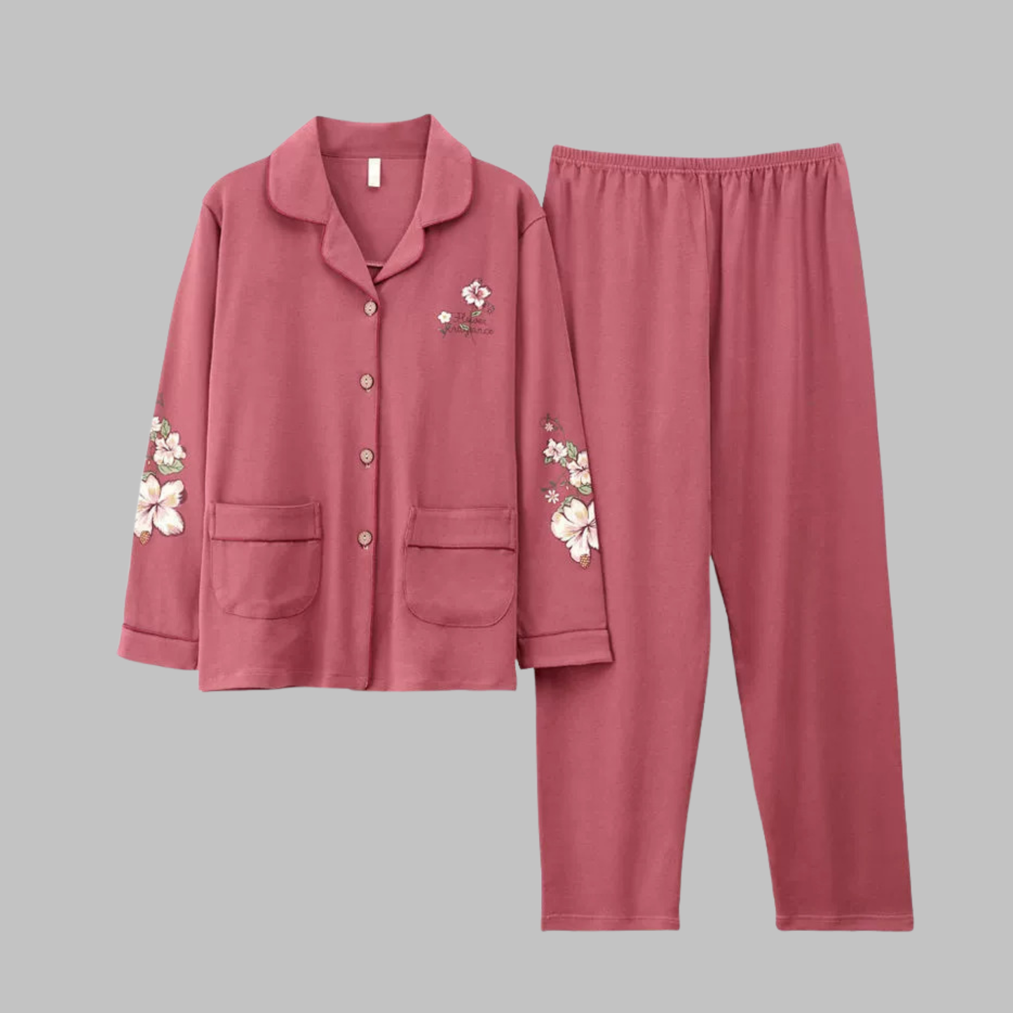 Layered Cozy Long Sleeve Top And Trousers Lounge Set For Women | Serelune