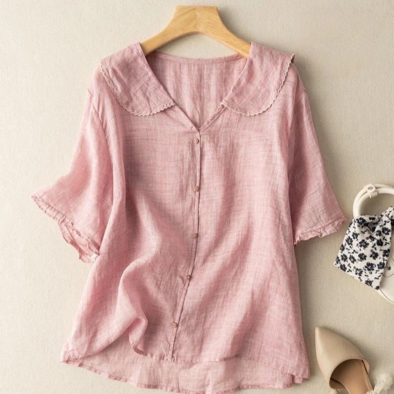 Insightful Scalloped Collar Blouse For Women | Mirelle