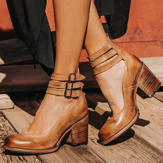 Premier Vintage ankle strap sandal heels for women | Verona