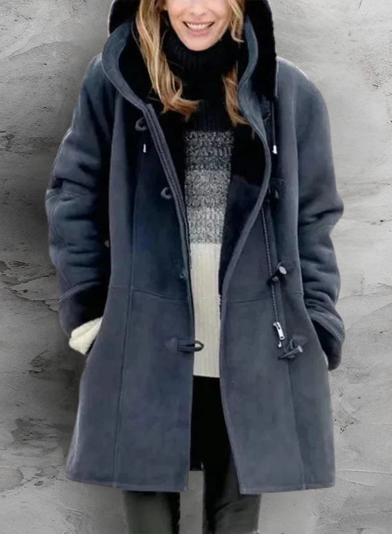 Parisian Hooded Toggle Long Coat For Women | Amanda