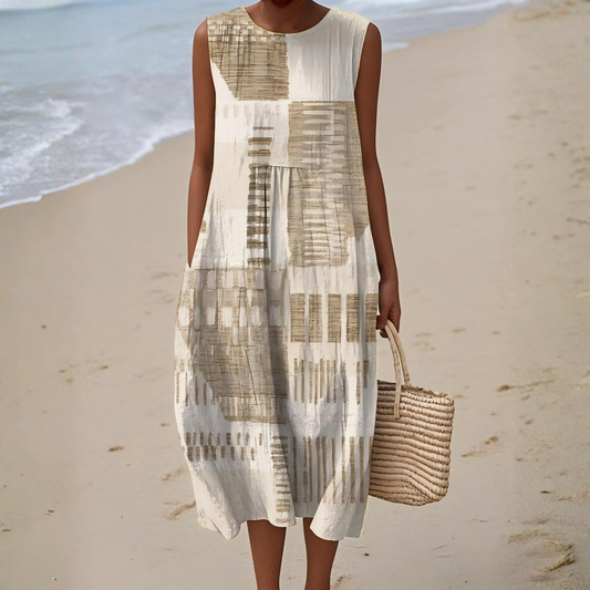 Light Abstract summer dress for women | Helora